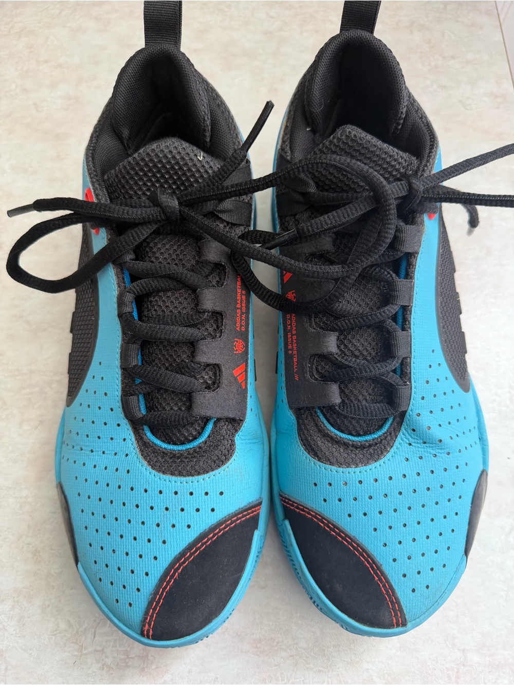 adidas Turquoise and Black D.O.N. Issue 5 Basketball Shoe